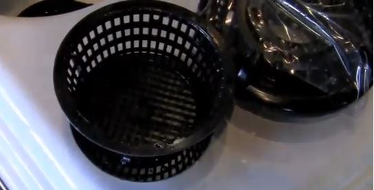 Filter basket on a Strong Spa
