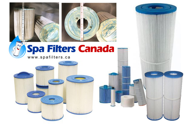 Spa filters on sale in Canada for your hot tub. Change dirty filters for clean ones.